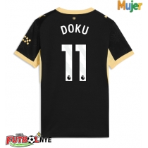Camiseta Manchester City Jeremy Doku #11 Visitante Equipación para mujer 2026-27 manga corta
